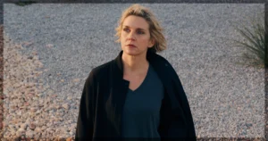 This is a banner for a review of the TV show Pluribus. Image courtesy of Apple TV.