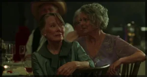 This is a banner featuring Sissy Spacek. Image courtesy of the Die My Love filmmakers.