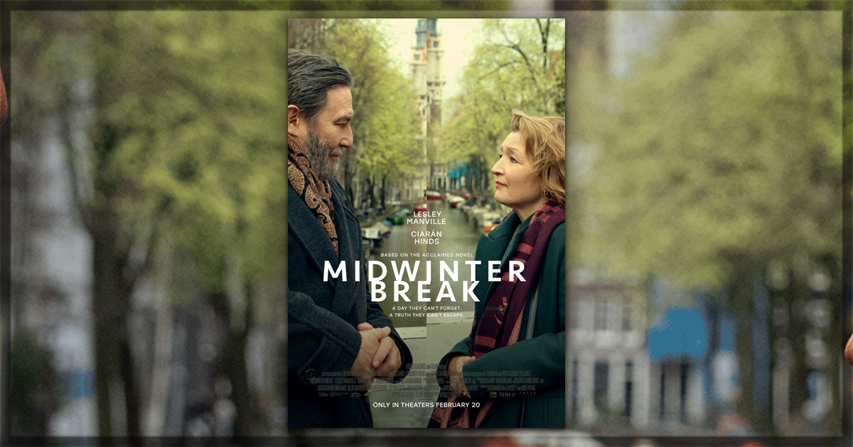 This is a banner for a review of Midwinter Break. Image courtesy of the filmmakers.