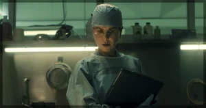 This is a banner for a review of Scarpetta. Image courtesy of Prime Video.