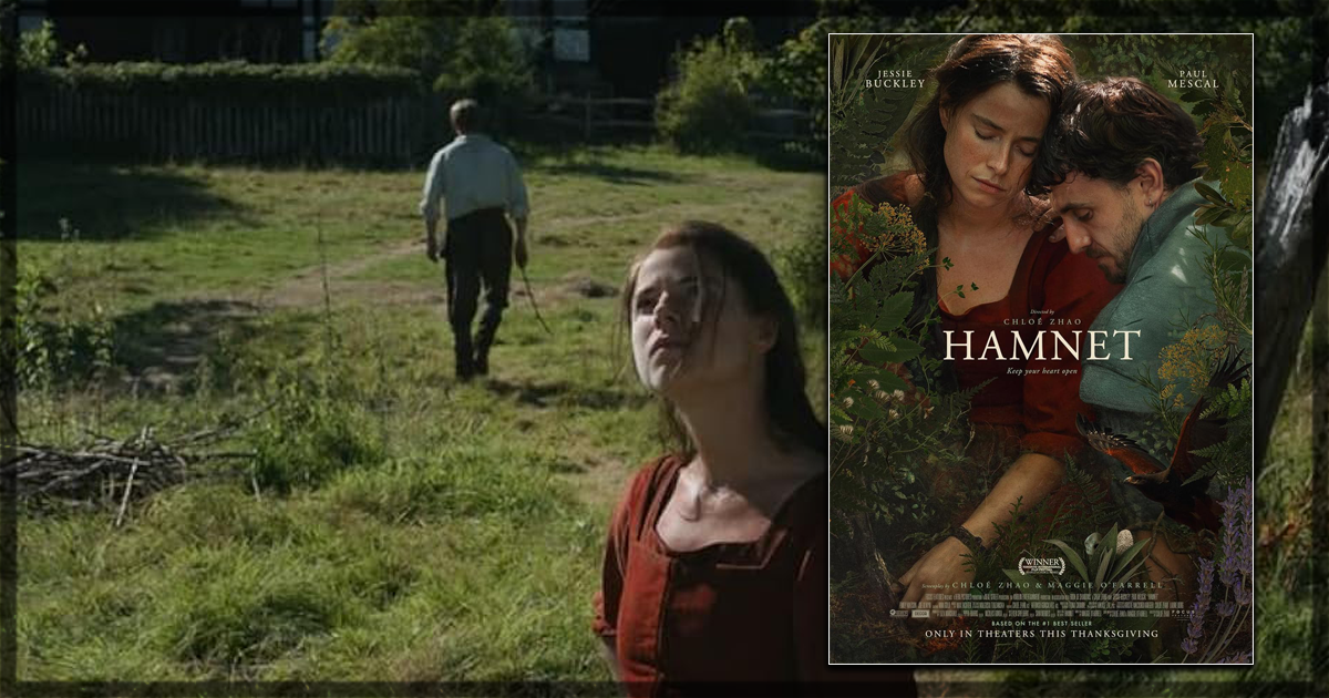 This is a banner for a review of the UHD release of Hamnet. Image courtesy of the filmmakers.