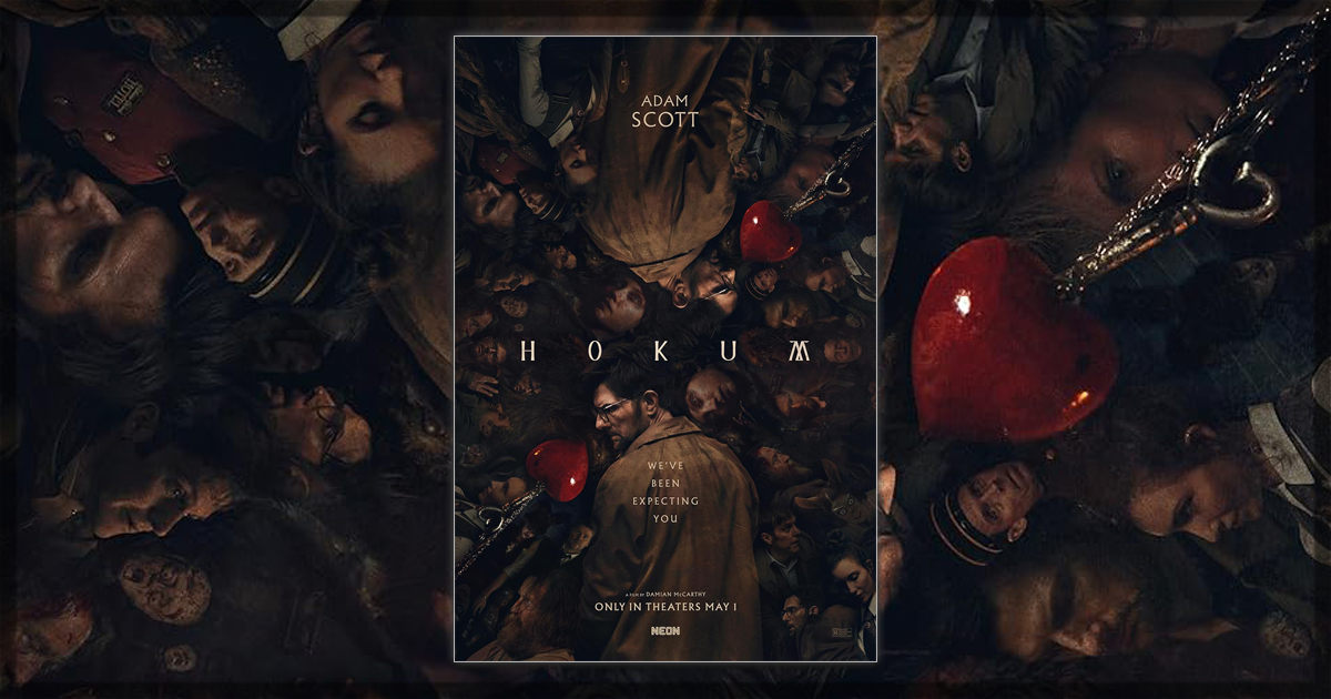 This is a banner for a review of the Adam Scott movie Hokum. Image courtesy of the filmmakers.