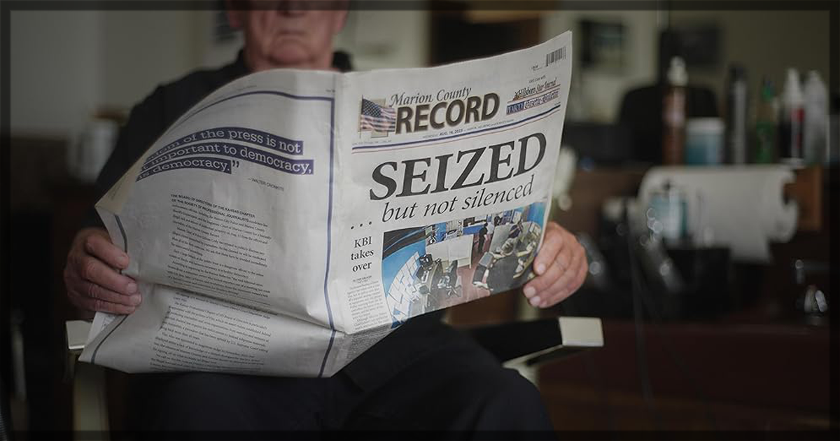 This is a banner for a review of the documentary Seized. Image courtesy of the filmmakers.