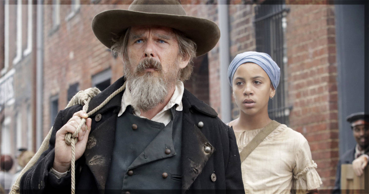 This is a banner for a review of the miniseries The Good Lord Bird. Image courtesy of Paramount/Showtime.