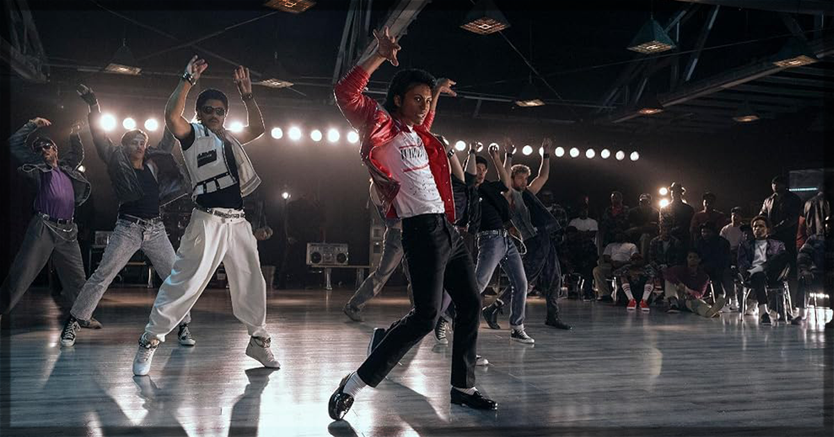 This is a banner for a review of the movie Michael. Image courtesy of the filmmakers.