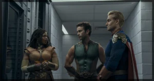 This is a banner for a review of The Boys Season 5. Image courtesy of Prime Video.