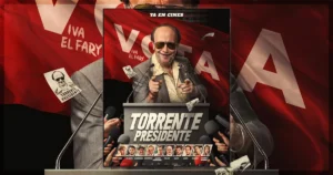 This is a banner for a review of the movie Torrente for President. Image courtesy of the filmmakers.