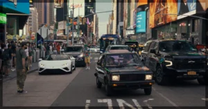 This is a banner for the film Yugo Goes to America. Image courtesy of the filmmakers.