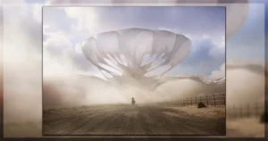 This is a banner for a review of the movie Nope. Image courtesy of the filmmakers.