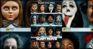 This is a banner for a review of the movie Scary Movie. Image courtesy of the filmmakers.