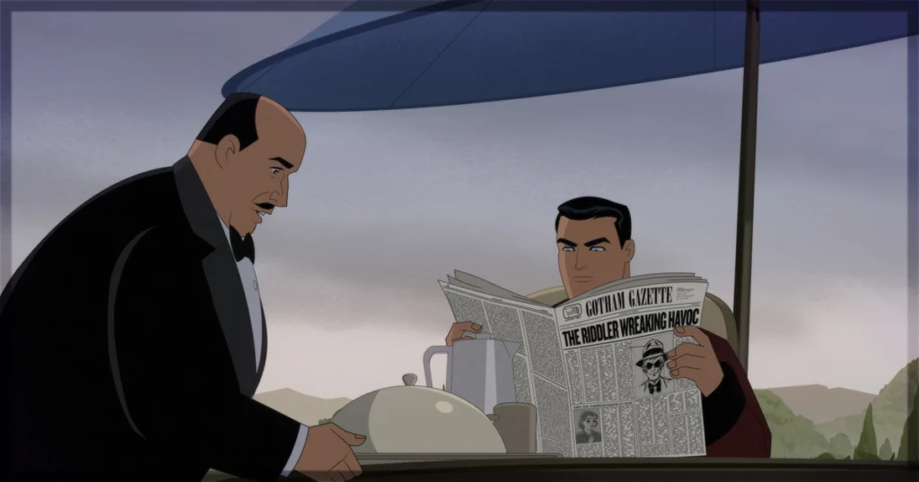 This is a banner for a review of season 2 of Batman: Caped Crusader. Image courtesy of Prime Video.