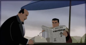 This is a banner for a review of season 2 of Batman: Caped Crusader. Image courtesy of Prime Video.