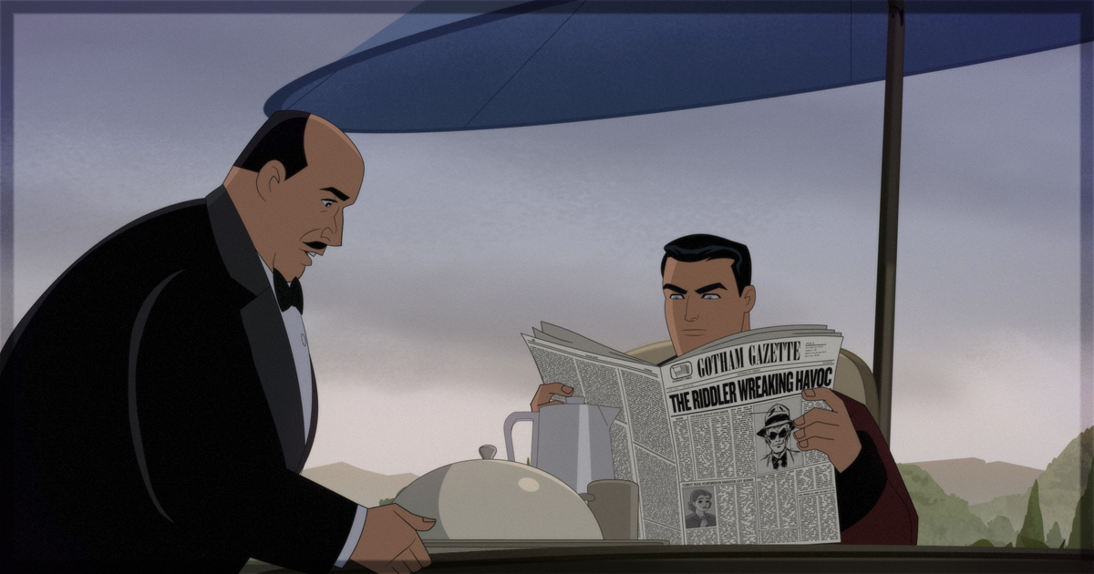 This is a banner for a review of season 2 of Batman: Caped Crusader. Image courtesy of Prime Video.