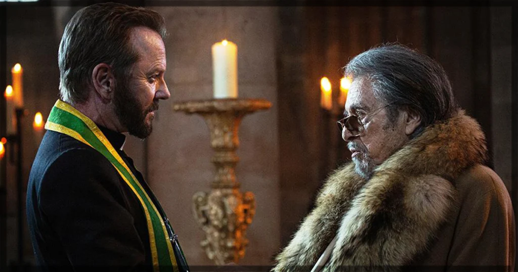 This is a banner for a review of the movie Father Joe. Image courtesy of the filmmakers.
