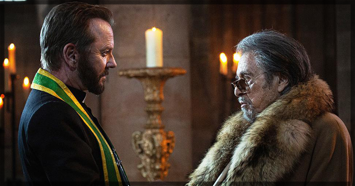 This is a banner for a review of the movie Father Joe. Image courtesy of the filmmakers.