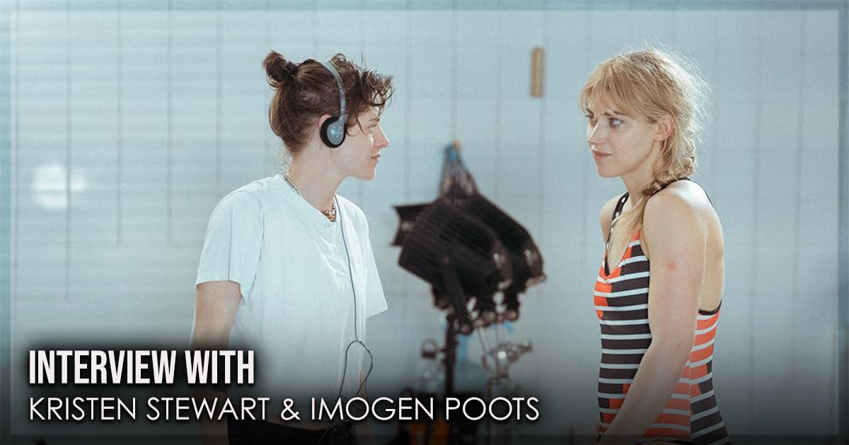 This is a banner for an interview with Kristen Stewart and Imogen Poots. Image courtesy of the filmmakers/The Chronology of Water.