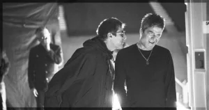 This is a banner for a review of the documentary Oasis: Don't Look Back in Anger. Image courtesy of the filmmakers.