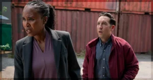 This is a banner for a review of Reacher Season 4, Episode 2 - Cage Fight. Image courtesy of Prime Video.