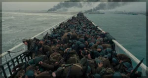 This is a banner for a review of the film Dunkirk. Image courtesy of the filmmakers.